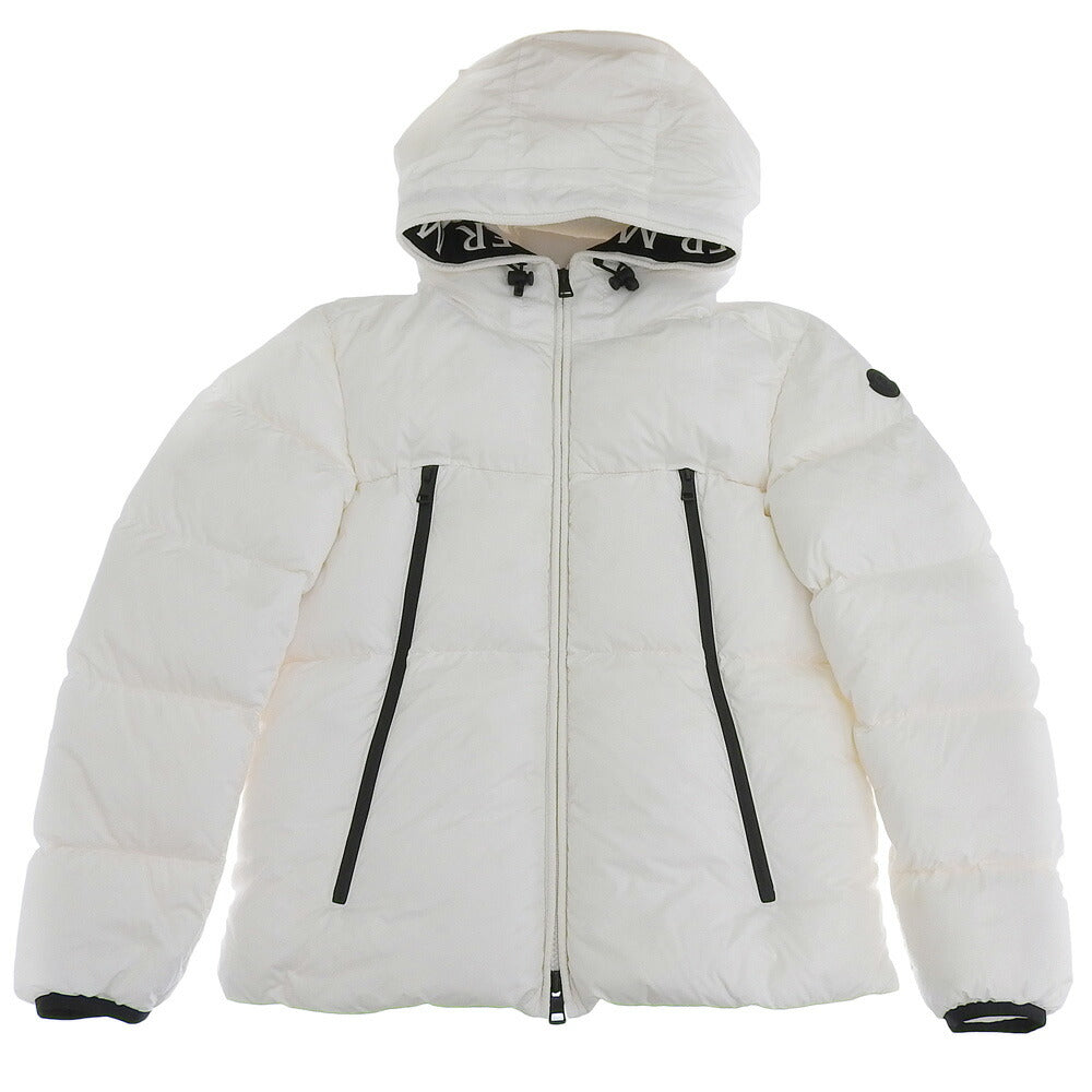 Moncler Down Jacket White Nylon Feather Men's