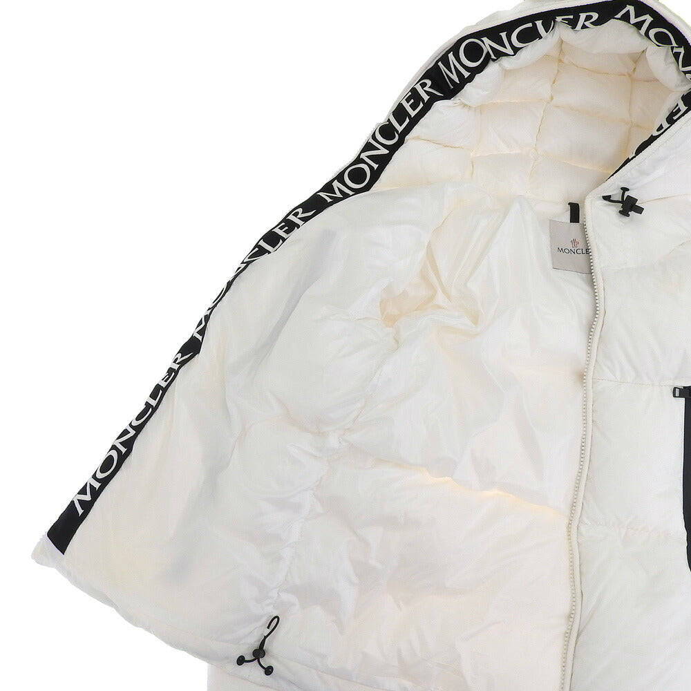 Moncler Down Jacket White Nylon Feather Men's