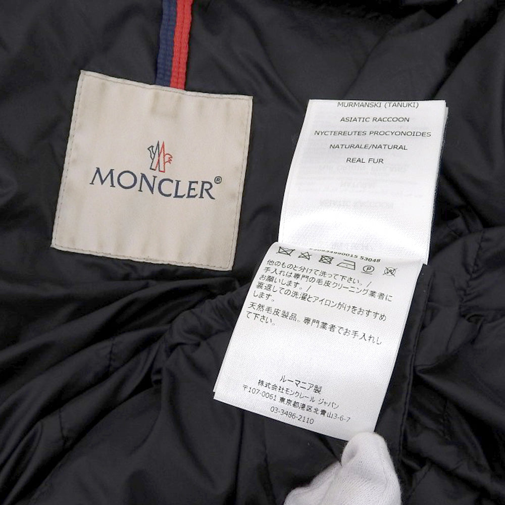 Moncler Hermifur Down Coat Black