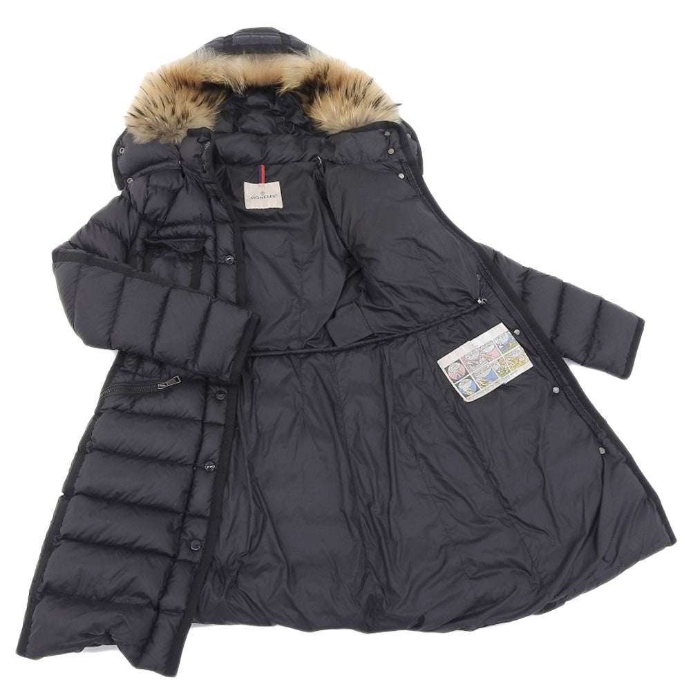 Moncler Hermifur Down Coat Black