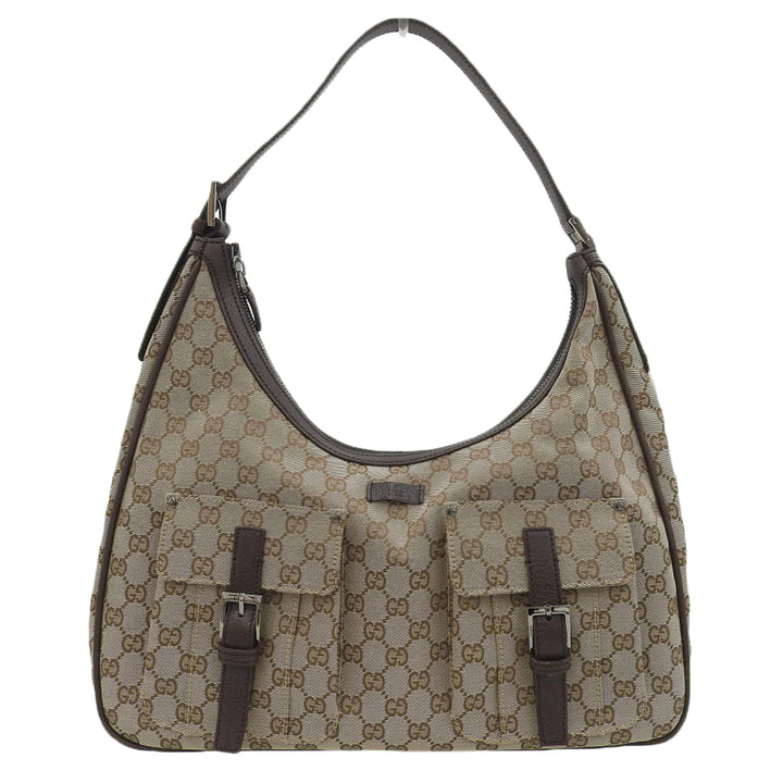 Gucci GG Canvas One Shoulder Bag 114266 Beige Brown