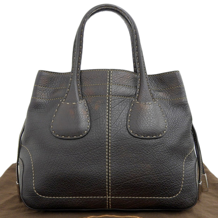 Tod's Leather D Bag Handbag Dark Brown