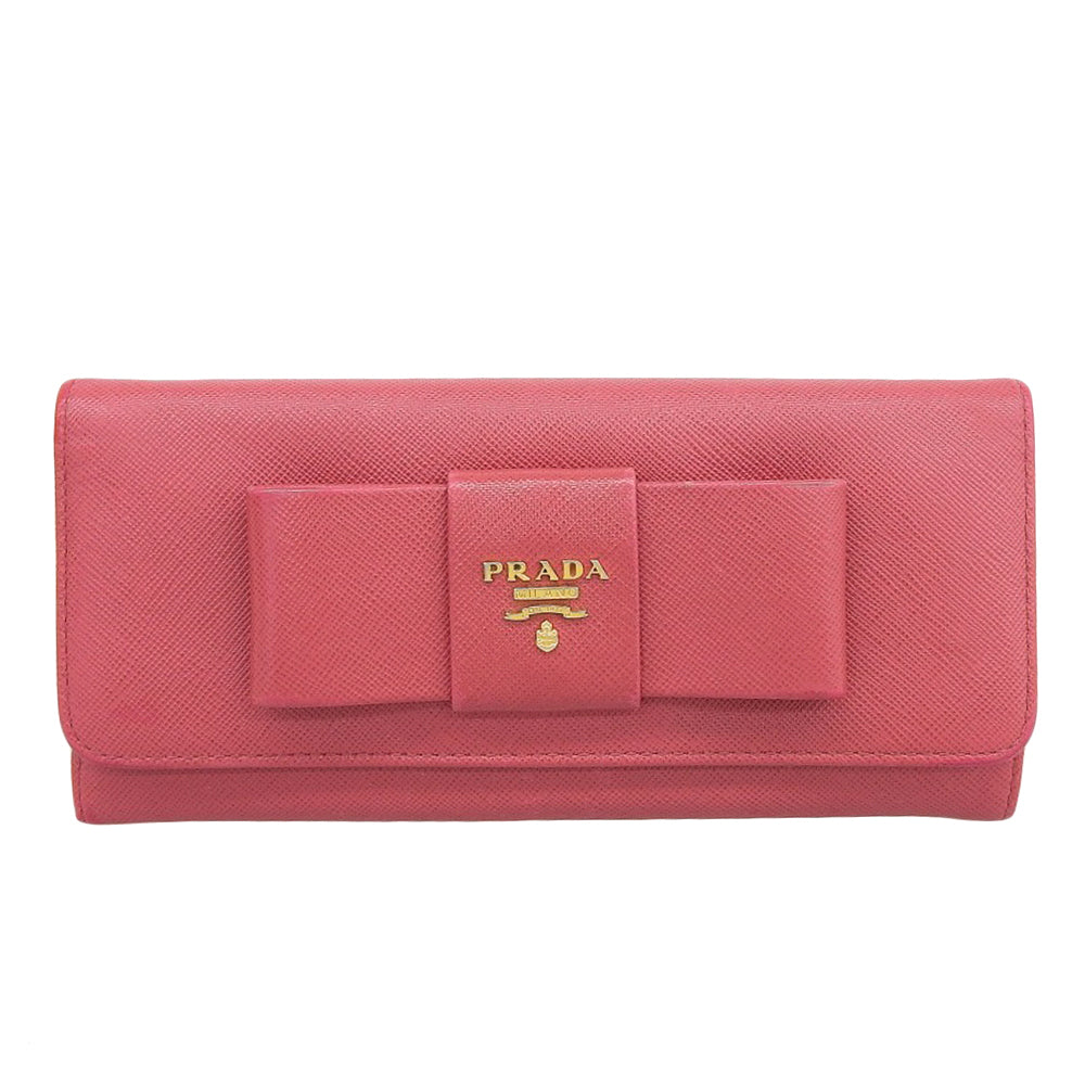 Prada Saffiano Leather Long Wallet 1M1132 in Very Good Condition