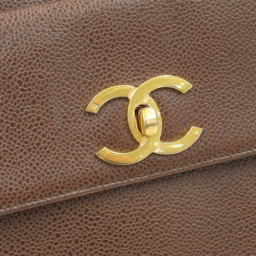 Chanel Caviar Chain Shoulder Bag Vintage Brown