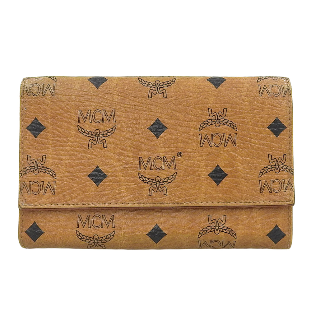 MCM Leather Long Wallet with Clasp in Very Good Condition