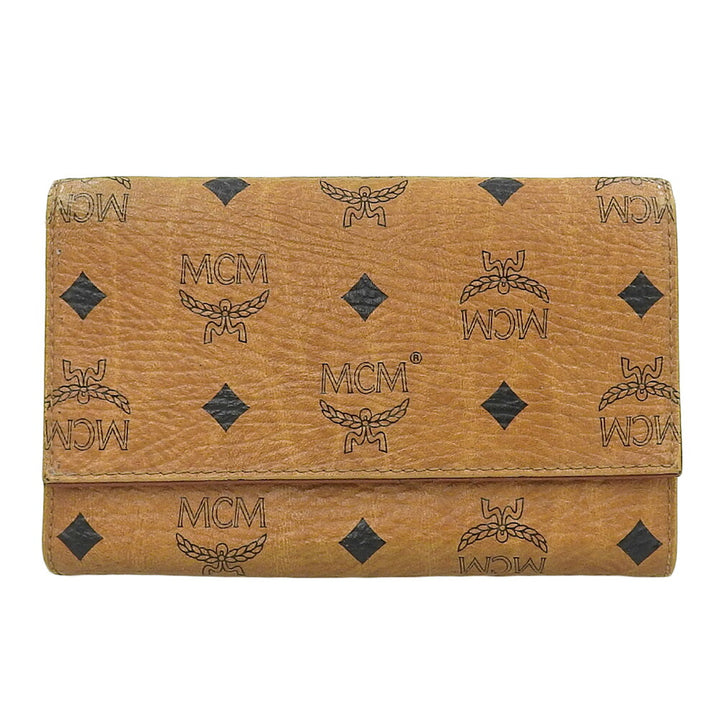 MCM Leather Long Wallet Camel in Very Good Condition