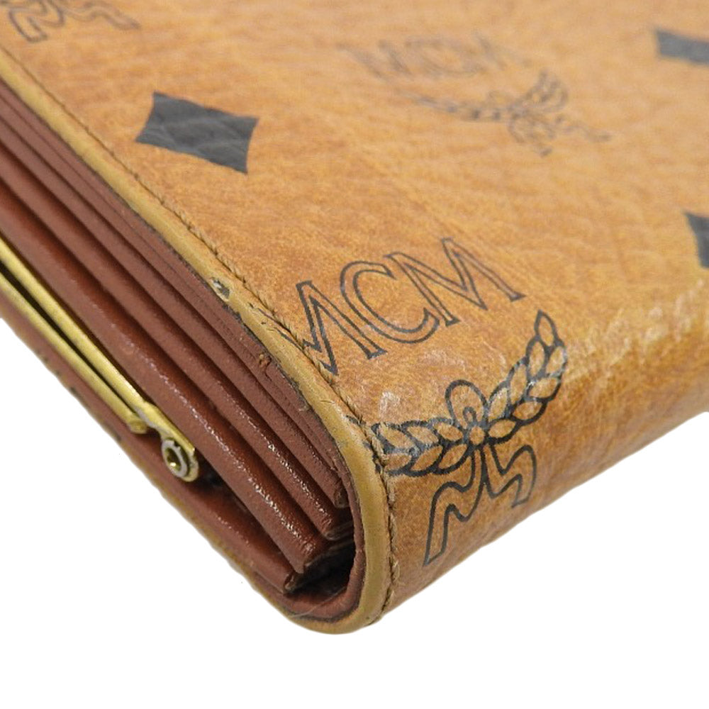 MCM Leather Long Wallet Camel in Very Good Condition