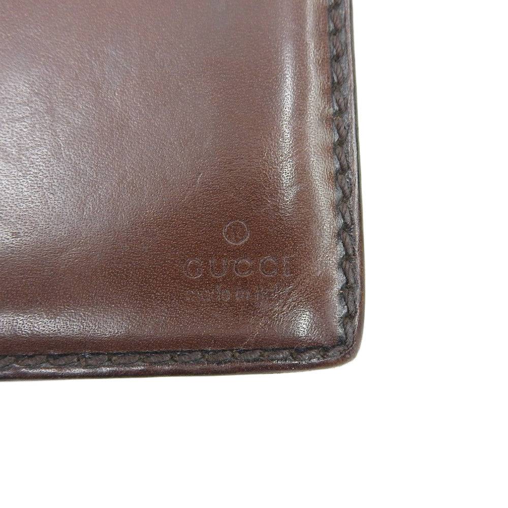 Gucci Leather Bifold Wallet Brown 106667 203437 in Very Good Condition