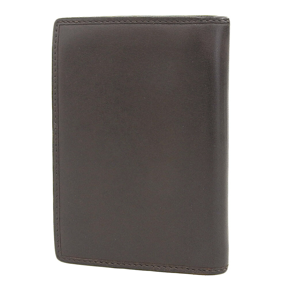 Gucci Leather Card Case Dark Brown