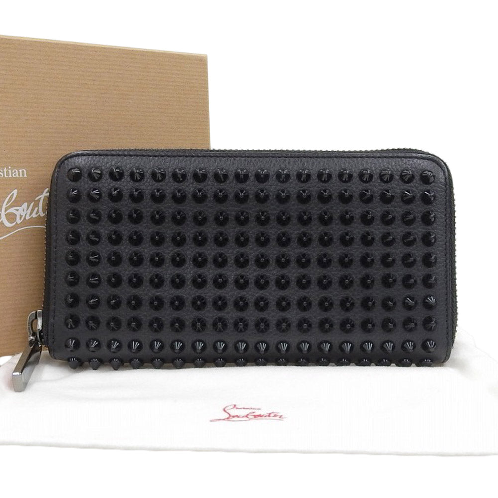 Christian Louboutin Panettone Spike Wallet Leather Black