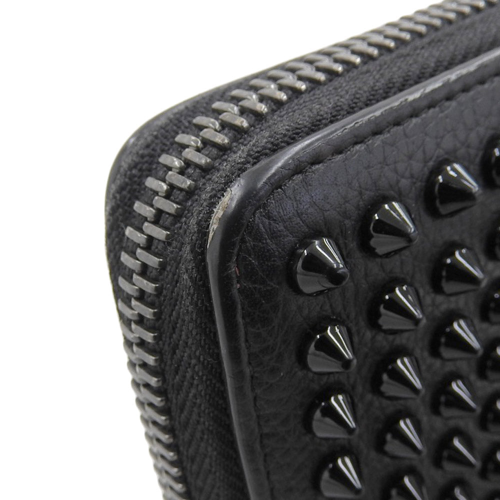 Christian Louboutin Panettone Spike Wallet Leather Black