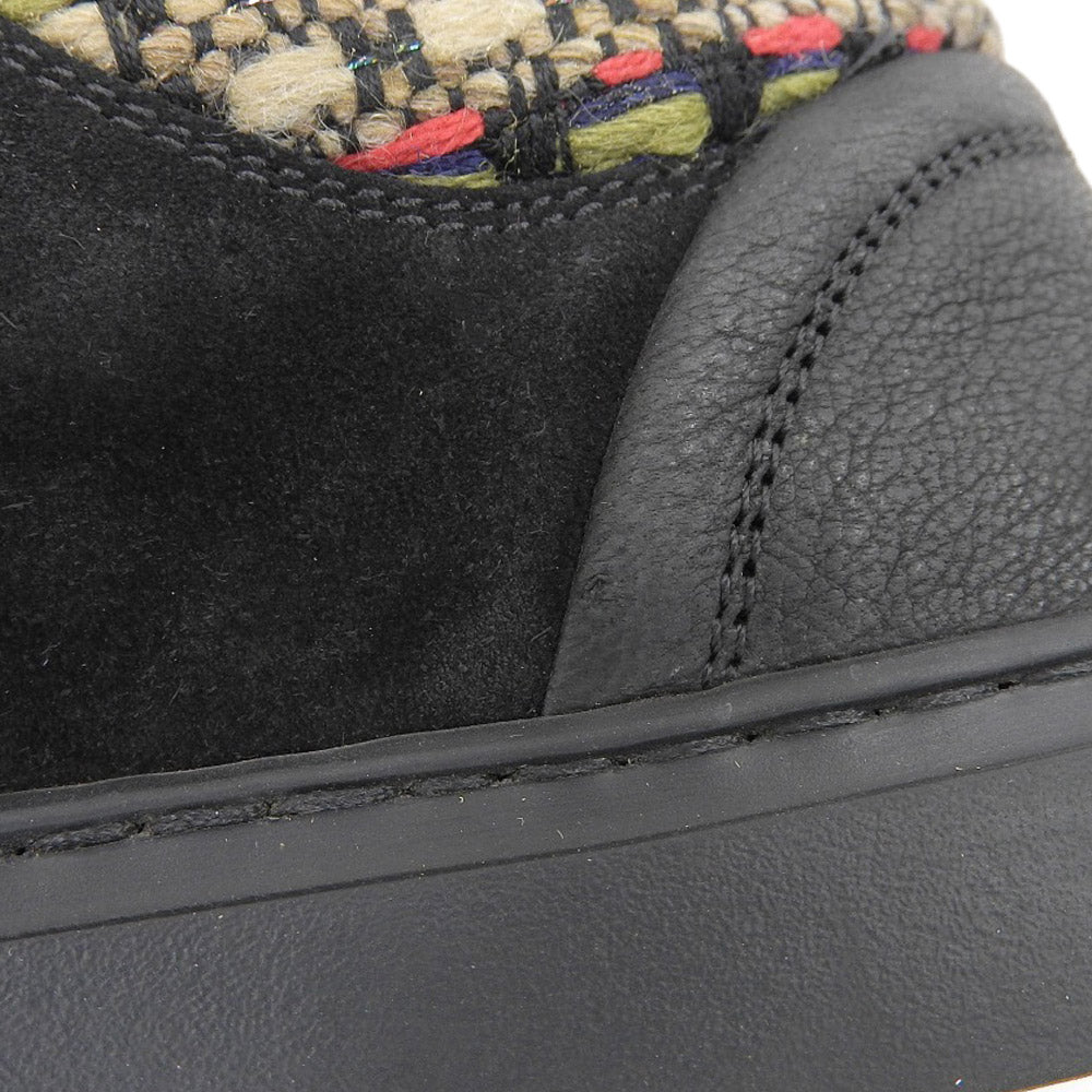 Chanel Logo Suede Leather Sneakers Black