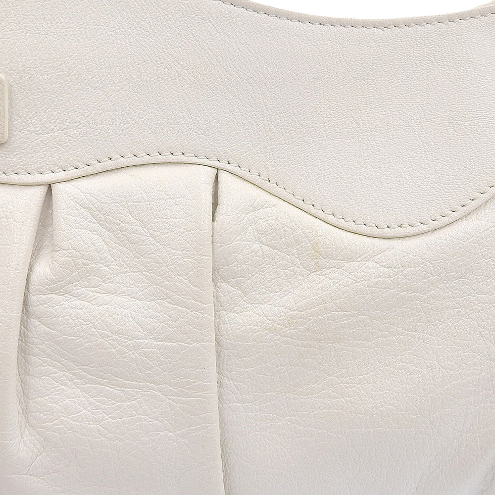 Salvatore Ferragamo Leather One Shoulder Bag White