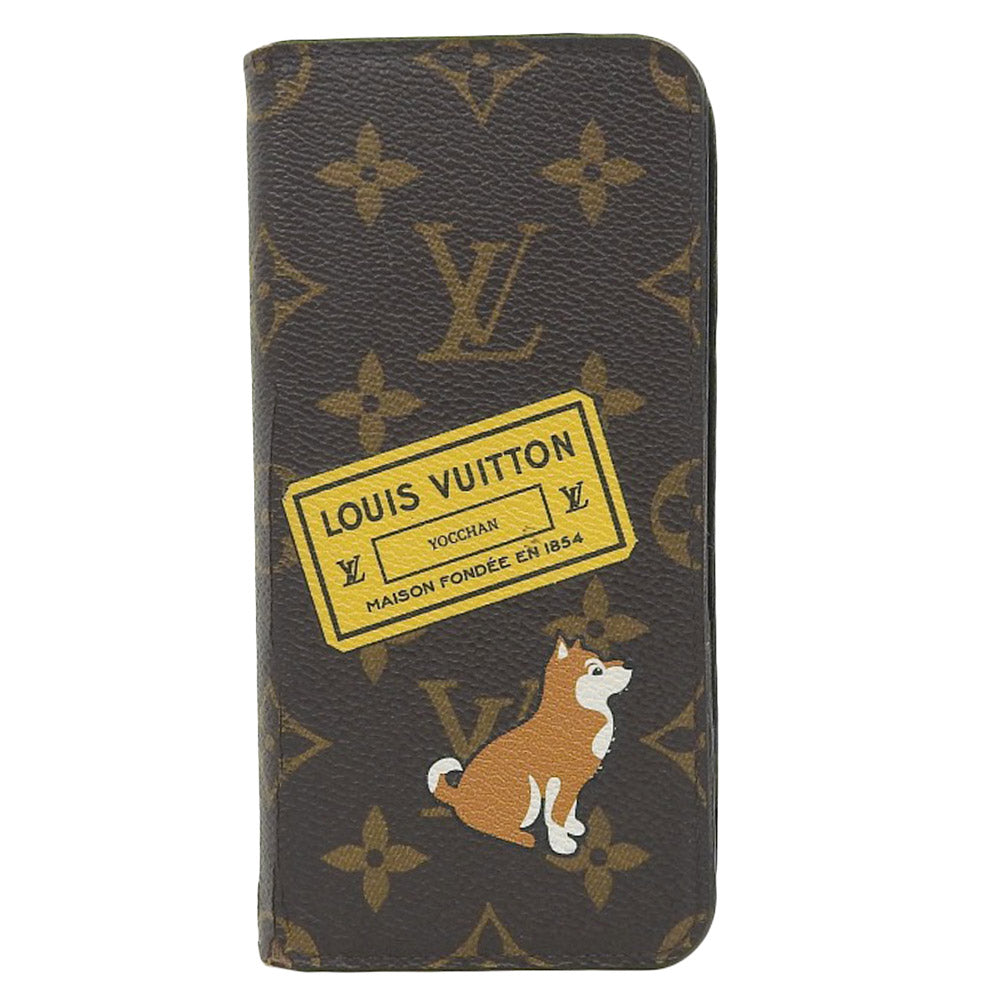 Louis Vuitton Monogram Folio Dog iPhone8 Case in Very Good Condition