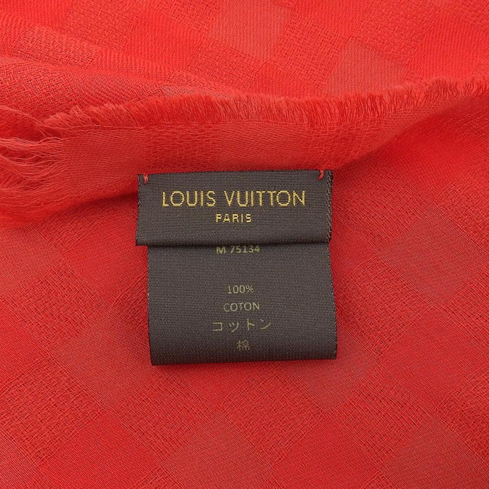 Louis Vuitton Etole Masai Check Degrede Shawl Red M75134 in Great Condition