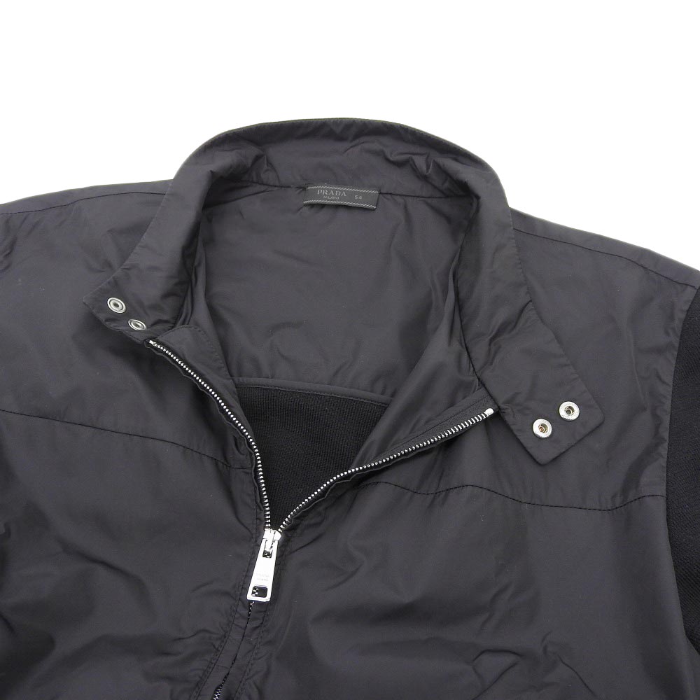 Prada Nylon Wool Jacket Black 54 Men