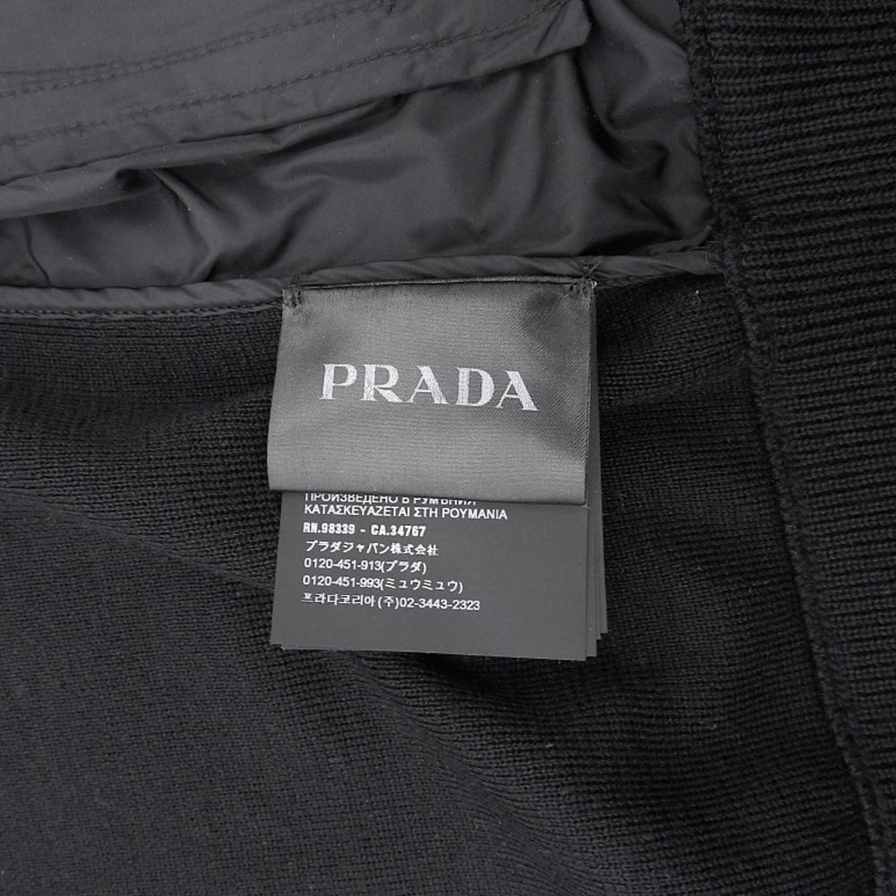 Prada Nylon Wool Jacket Black 54 Men