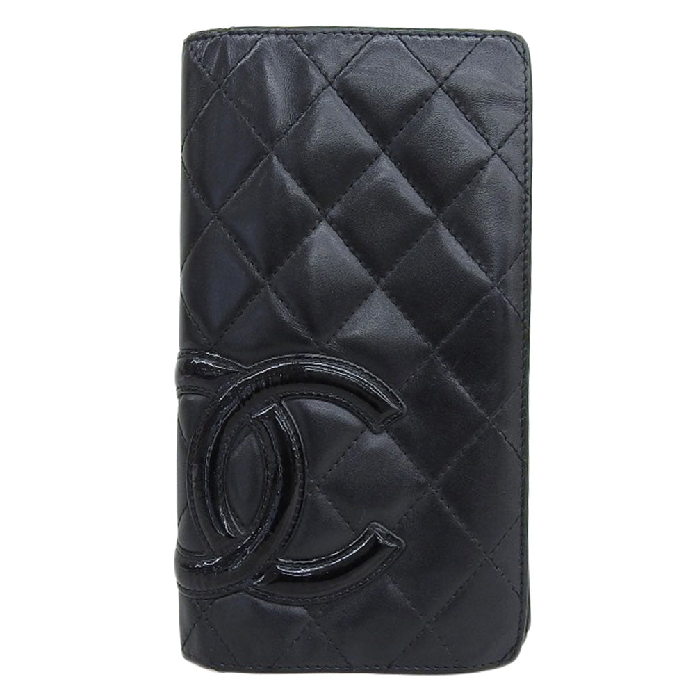 Chanel Cambon Line Bifold Long Wallet A26717