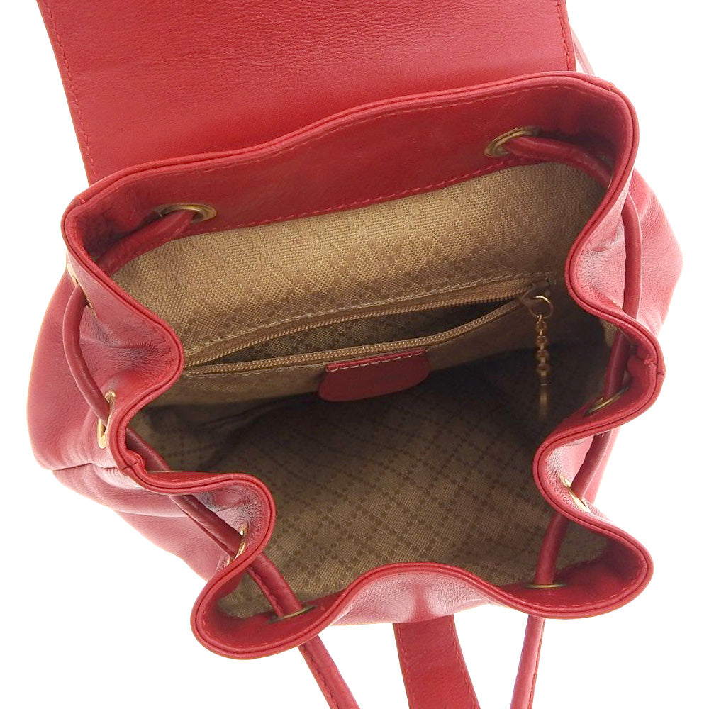 Gucci Bamboo Mini Backpack Leather Red Vintage in Very Good Condition