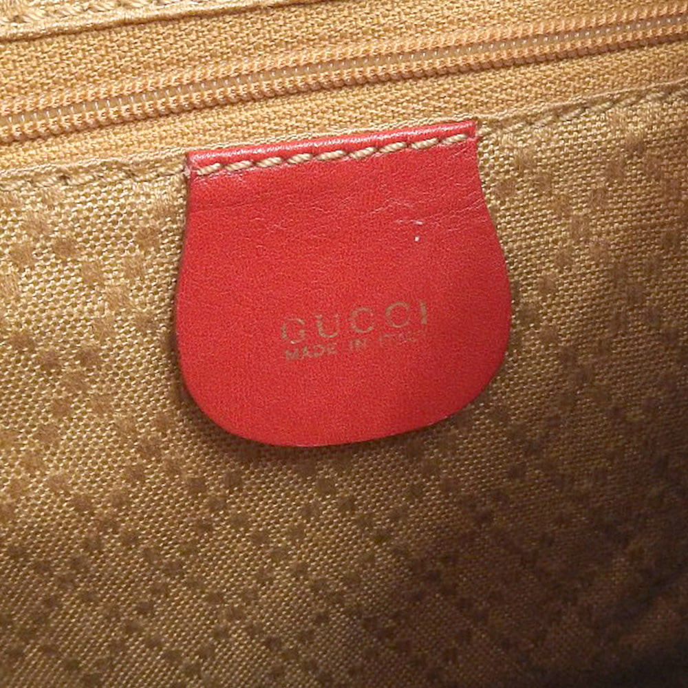 Gucci Bamboo Mini Backpack Leather Red Vintage in Very Good Condition