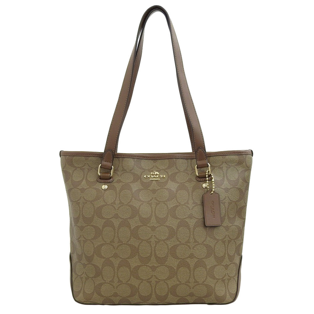 Coach Signature Coated Canvas Leather Tote Bag F58294