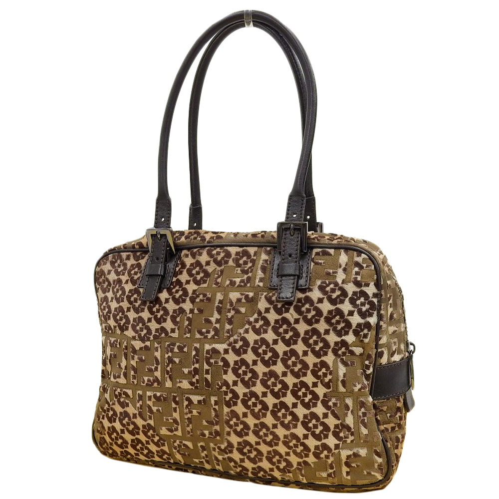 Fendi Handbag 8BN005 Mini Boston Bag Leopard Print in Great Condition