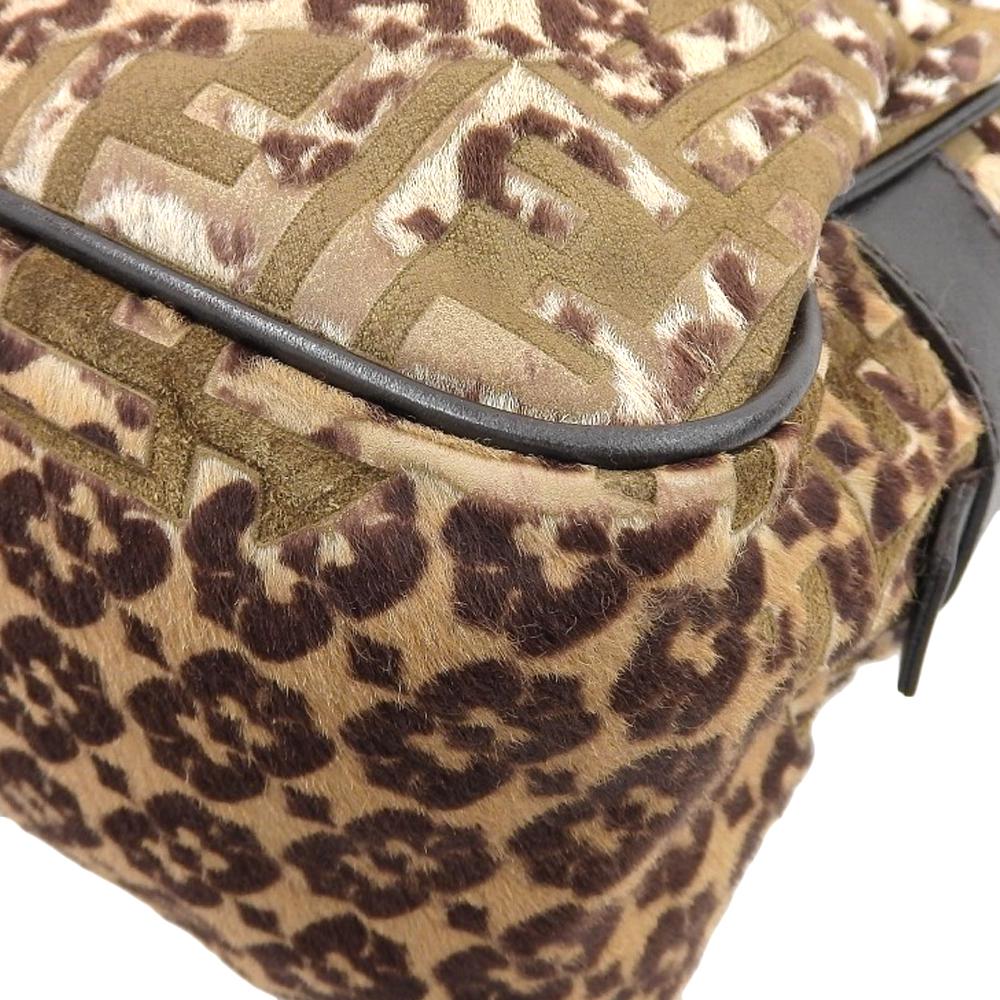 Fendi Handbag 8BN005 Mini Boston Bag Leopard Print in Great Condition