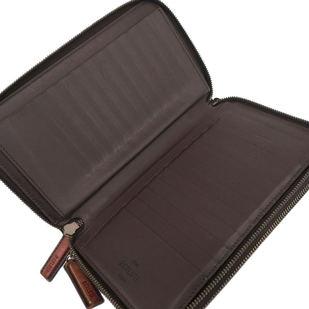 Berluti Leather Travel Case Organizer Burgundy