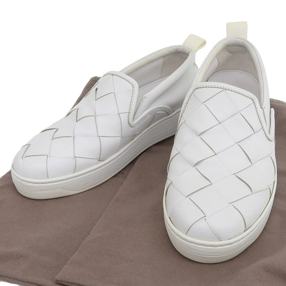 Bottega Veneta Leather Maxi Intrecciato Slip-On Shoes 41 1/2 in Great Condition