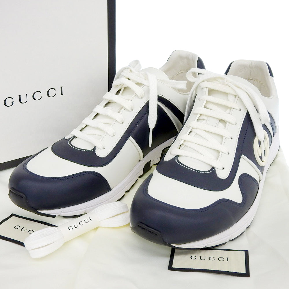 Gucci Interlocking G Low-Cut Sneakers Leather in Excellent Condition