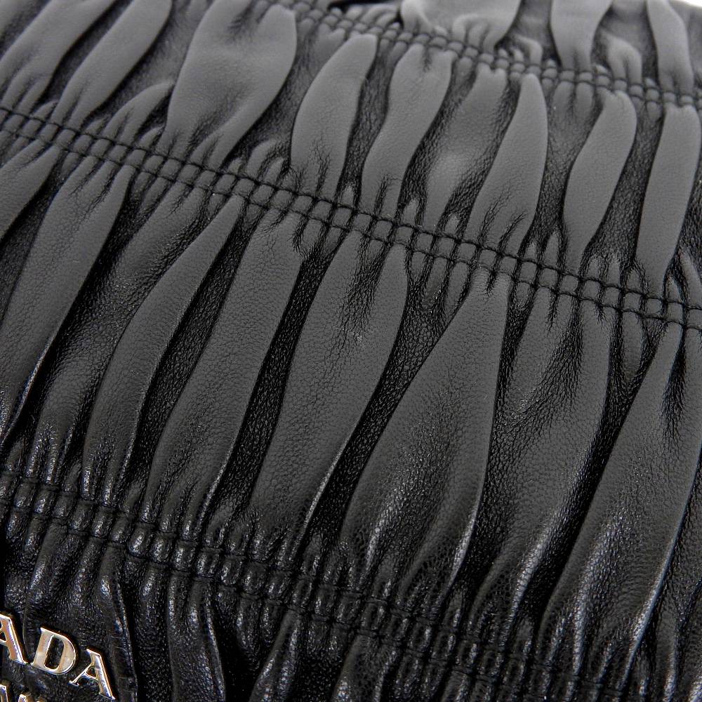 Prada Leather Clutch Bag Black