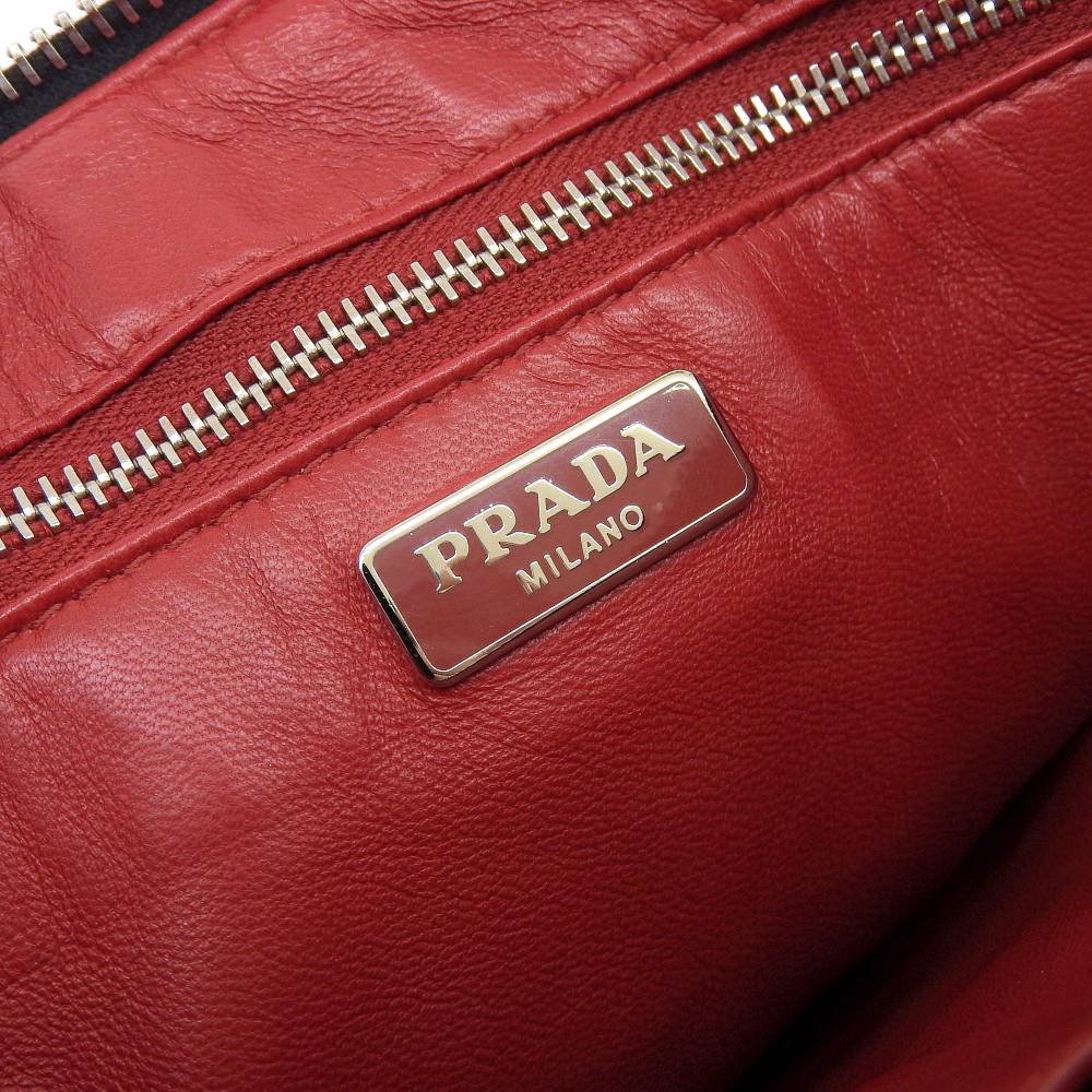 Prada Leather Clutch Bag Black