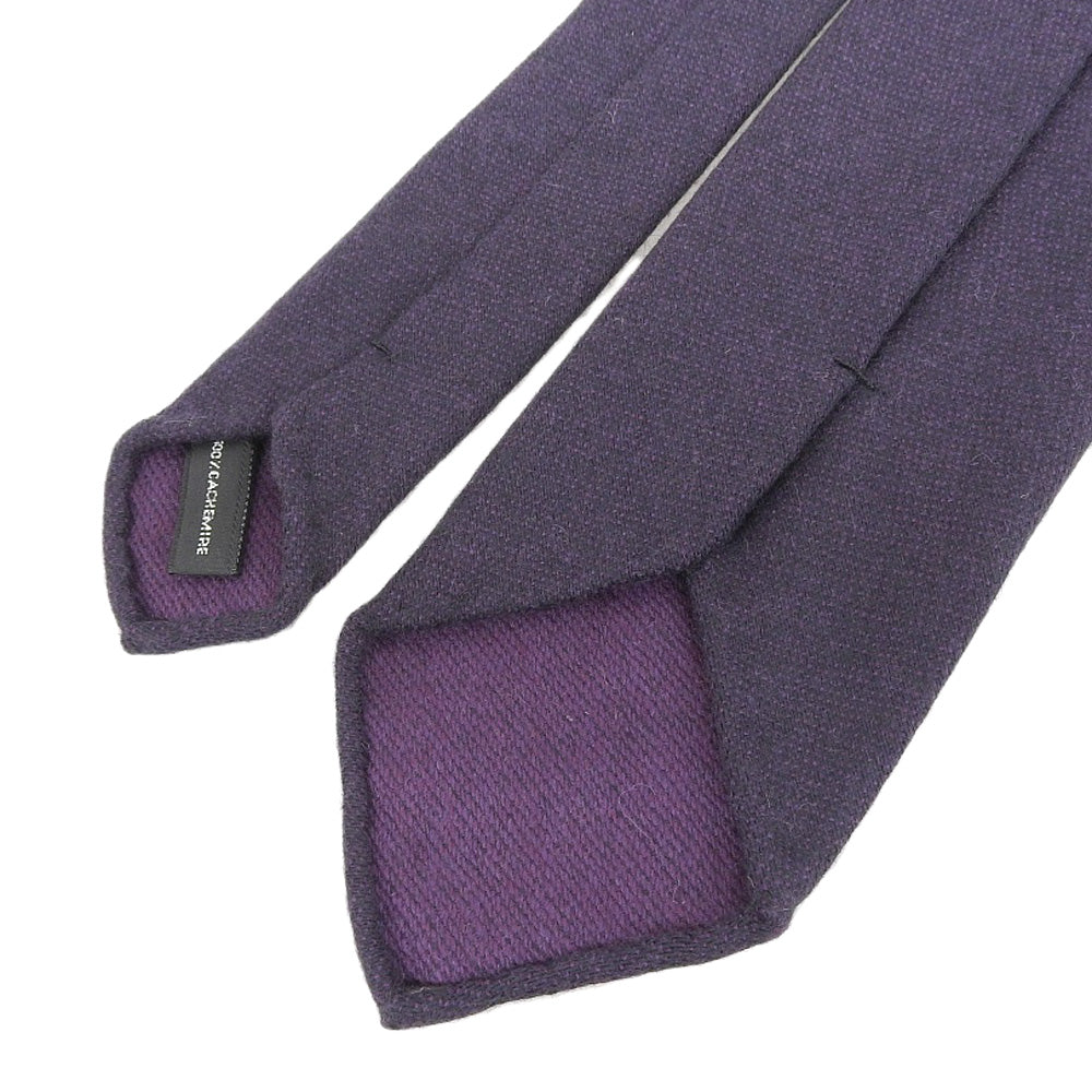 Hermes Cashmere Tie Purple Simple Used in Great Condition