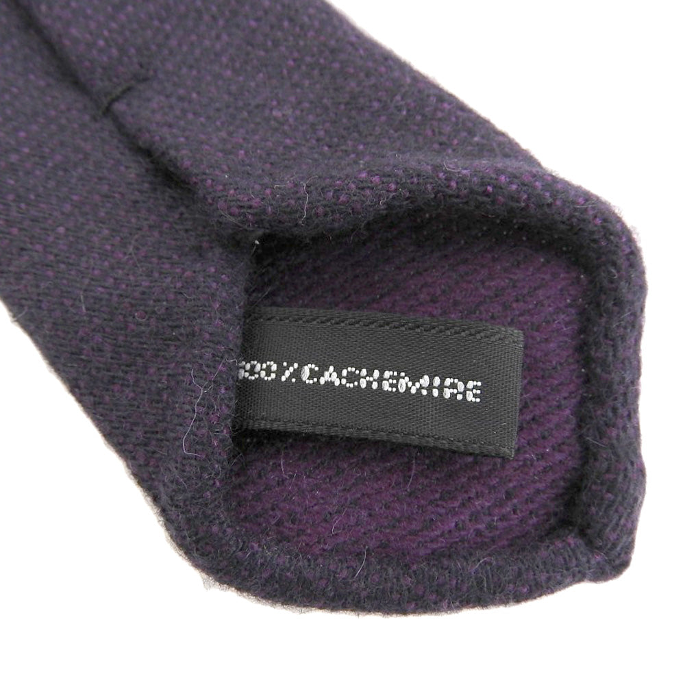 Hermes Cashmere Tie Purple Simple Used in Great Condition