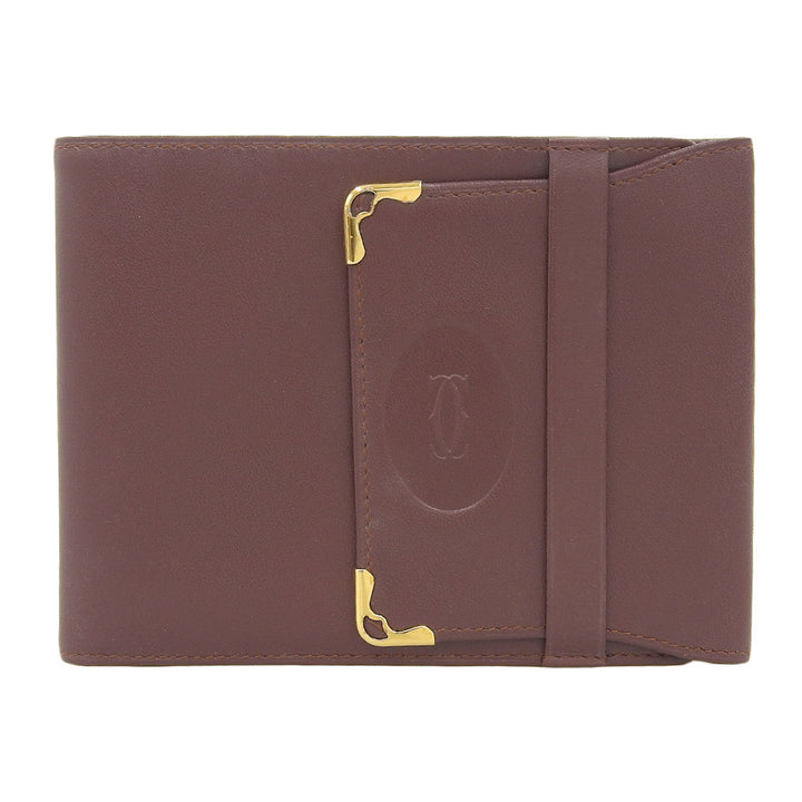 Cartier Leather Tri-Fold Wallet Vintage in Great Condition