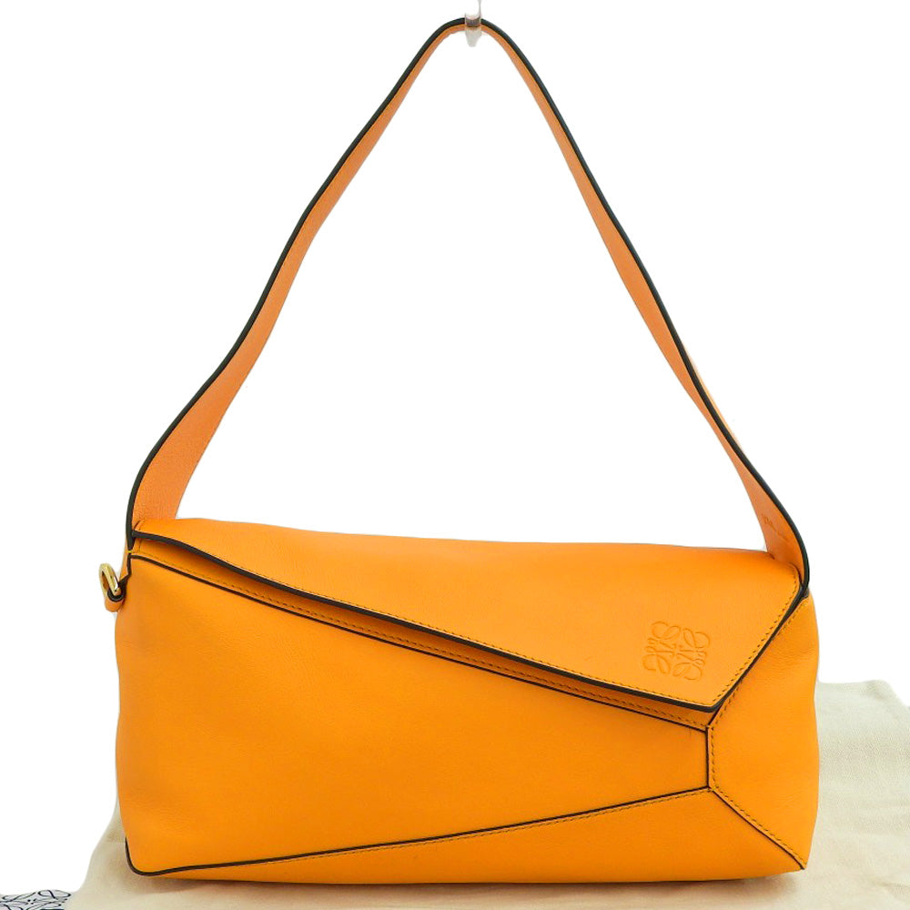 Loewe Leather Hobo Bag One Shoulder Orange