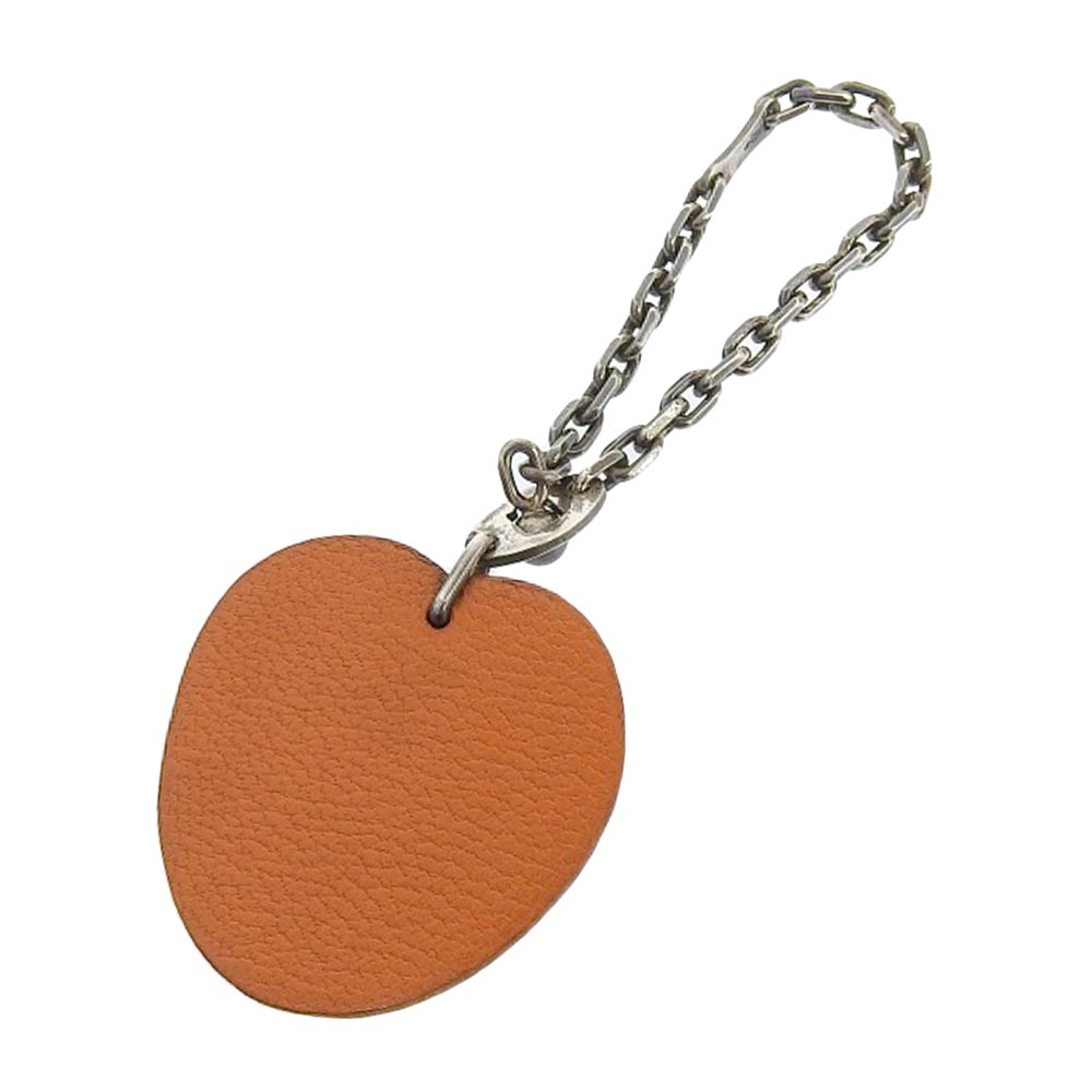 Hermes Leather 11cm Charm Keychain in Very Good Condition