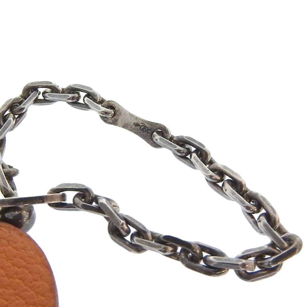 Hermes Leather 11cm Charm Keychain in Very Good Condition