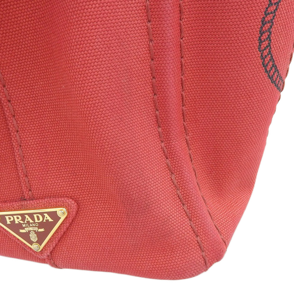 Prada Canvas Canapa Tote Bag BN2439 Red