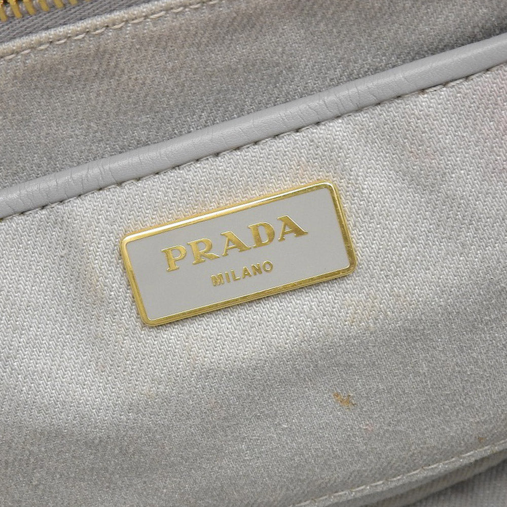 Prada Denim Canapa Tote Handbag B1877B in Good Condition