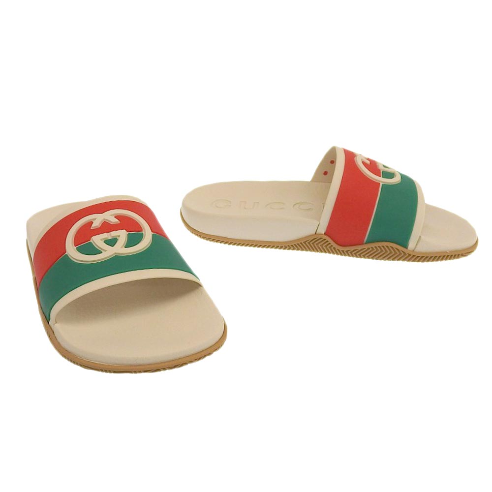 Gucci Rubber Slide Sandals 655461 Size 37 in Excellent Condition