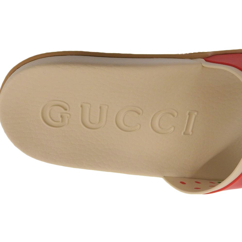 Gucci Rubber Slide Sandals 655461 Size 37 in Excellent Condition