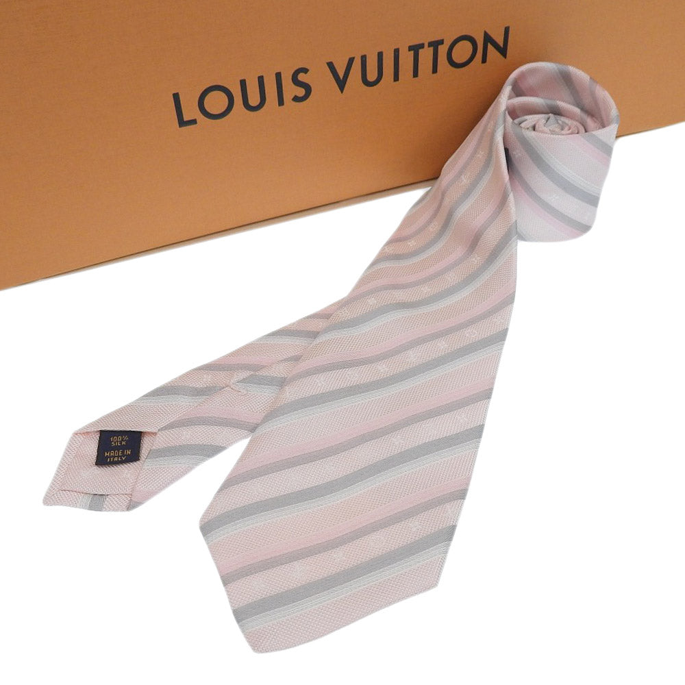 Louis Vuitton Silk Monogram Club Tie M75948 in Excellent Condition