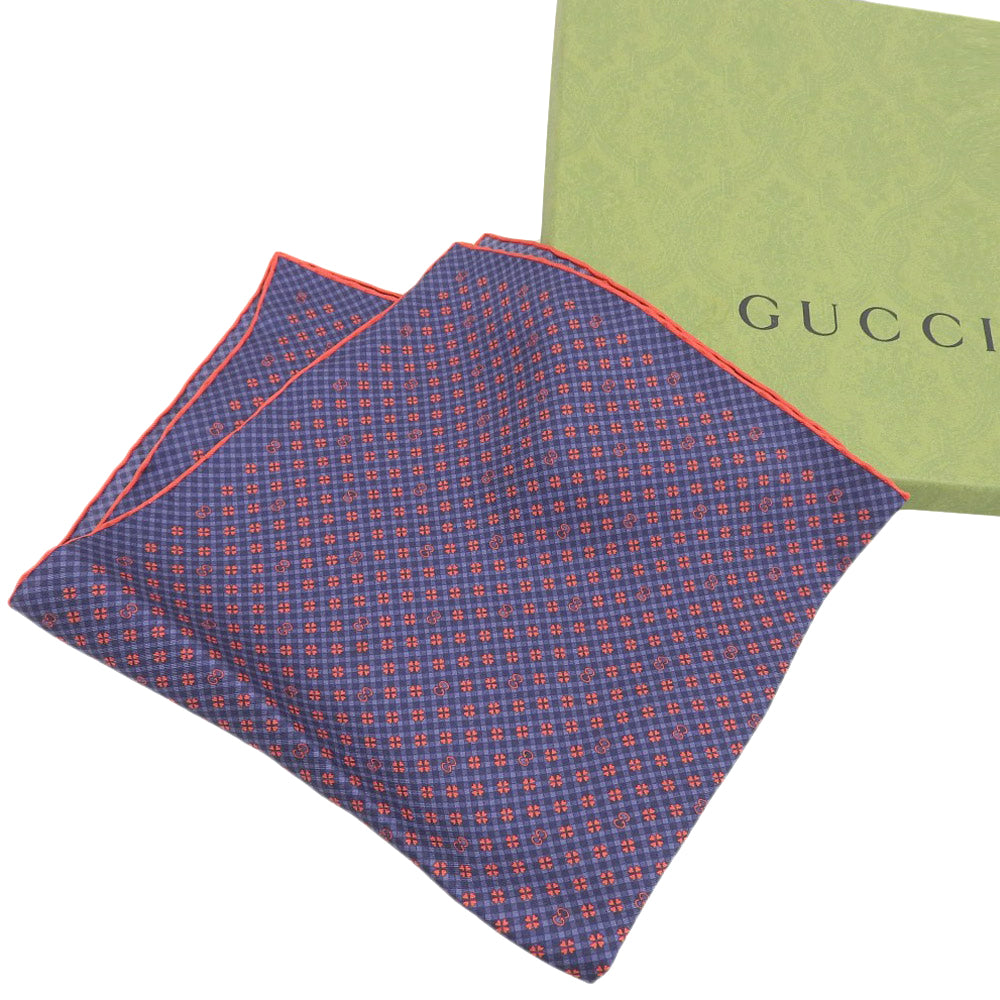 Gucci Silk Handkerchief Clover Motif