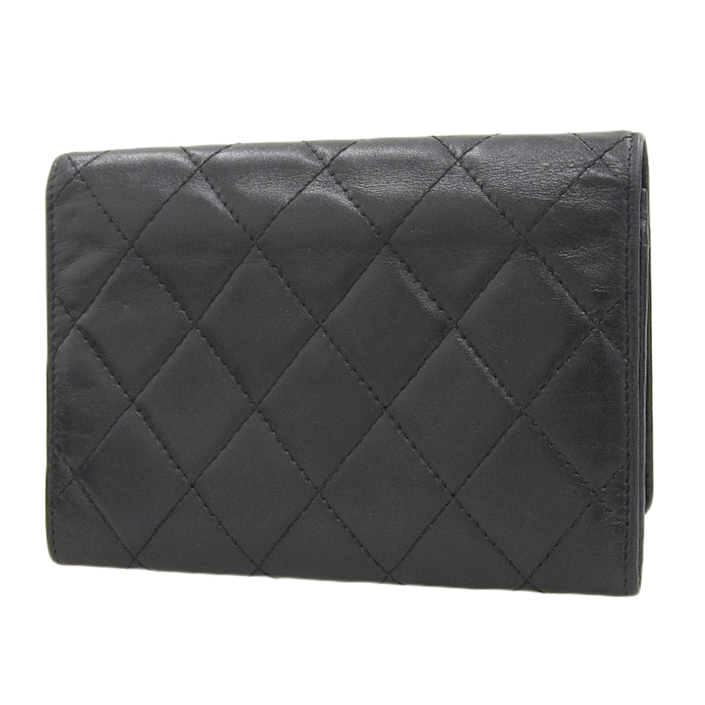 Chanel Cambon Line Leather Bifold Wallet A26722 in Great Condition