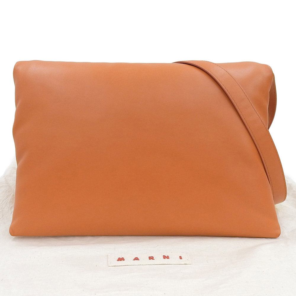 Marni Prisma Large Bag Calf Leather 2-Way Shoulder Bag Orange in Excellent Condition