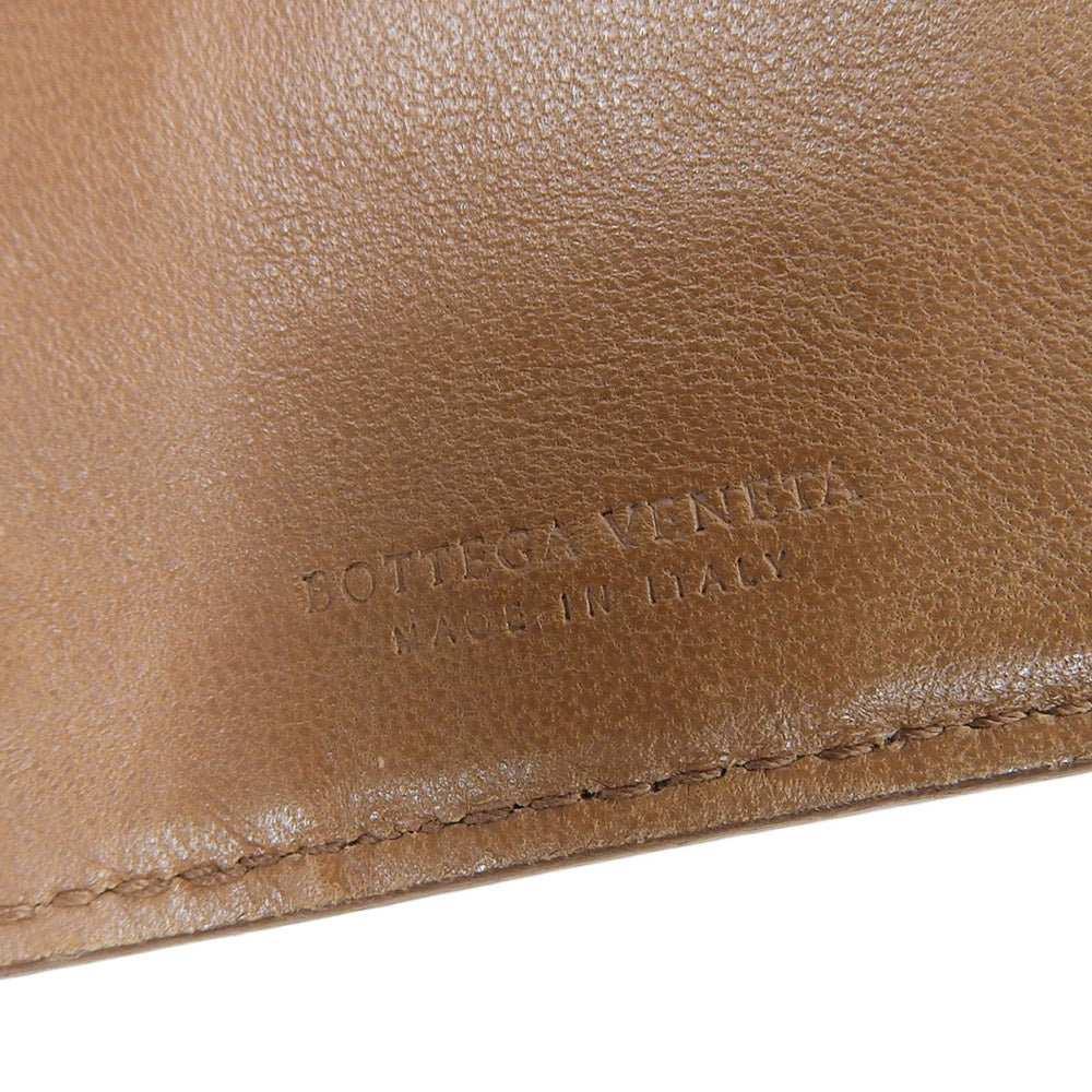 Bottega Veneta Python Leather Snap Wallet Brown in Very Good Condition