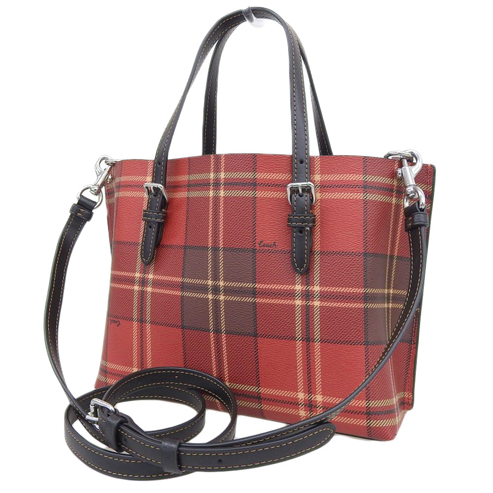 Coach Morie Tote 25 Tartan Check Handbag CC874 in Excellent Condition