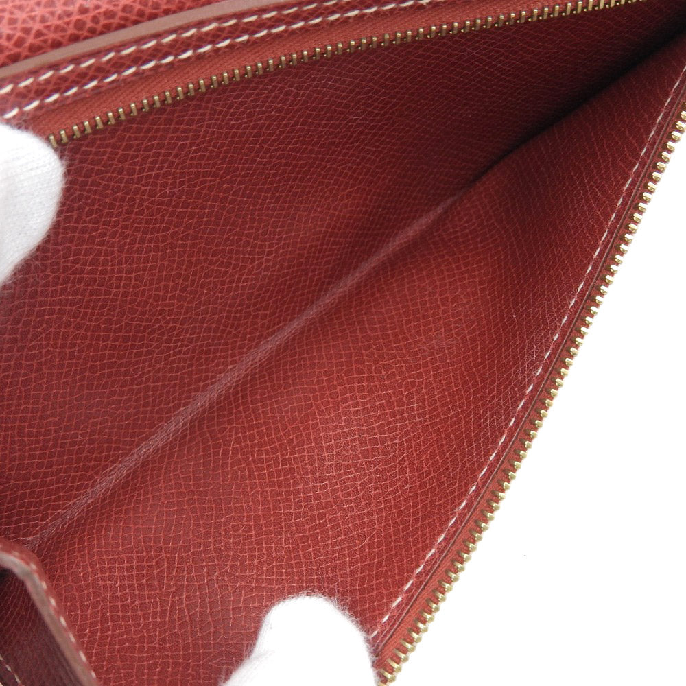 Hermes Bearn Long Wallet Red in Very Good Condition