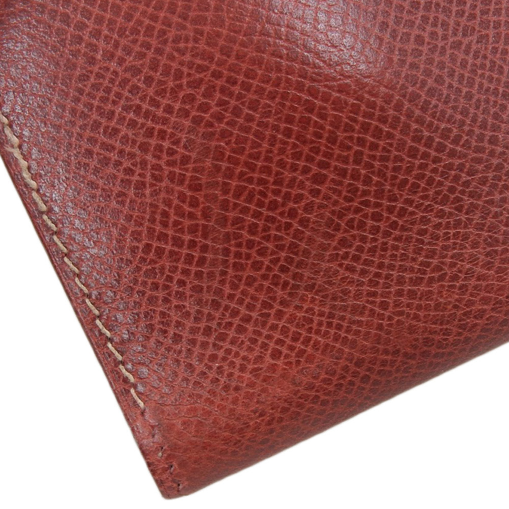 Hermes Bearn Long Wallet Red in Very Good Condition